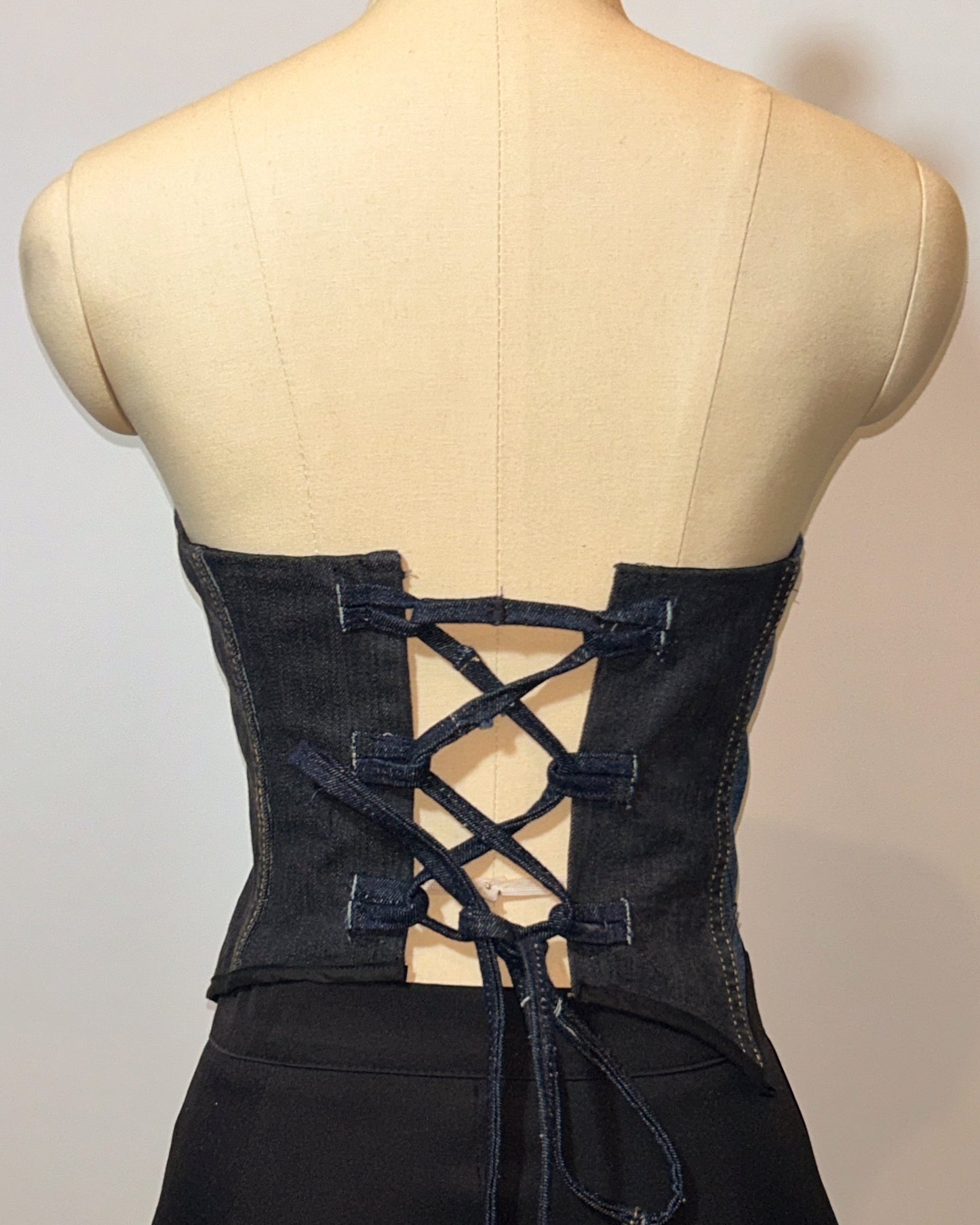 Deconstructed Denim Corset