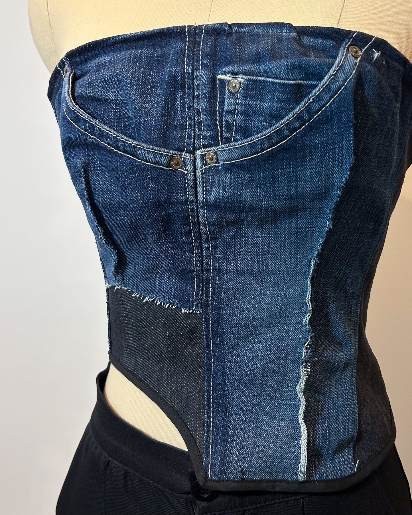 Deconstructed Denim Corset