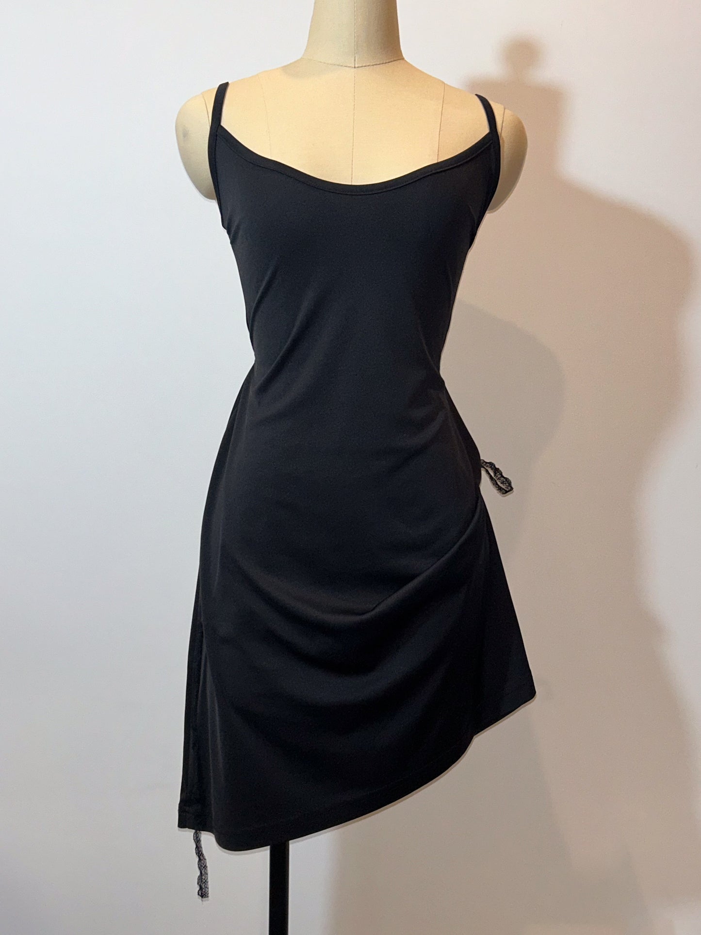 Black Tie-Up Dress