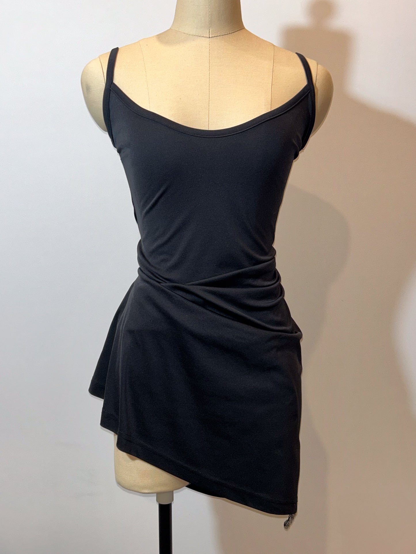 Black Tie-Up Dress