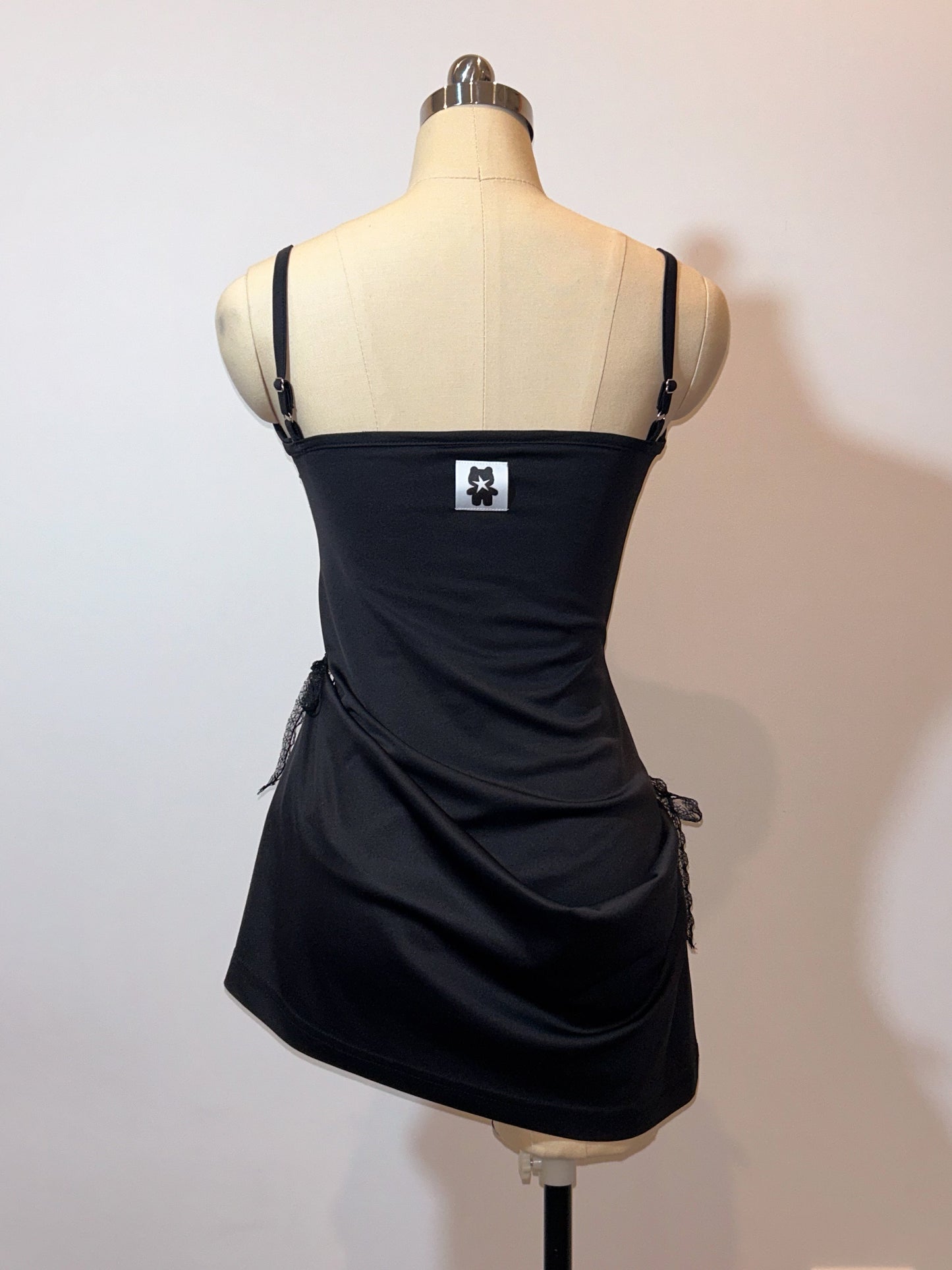 Black Tie-Up Dress