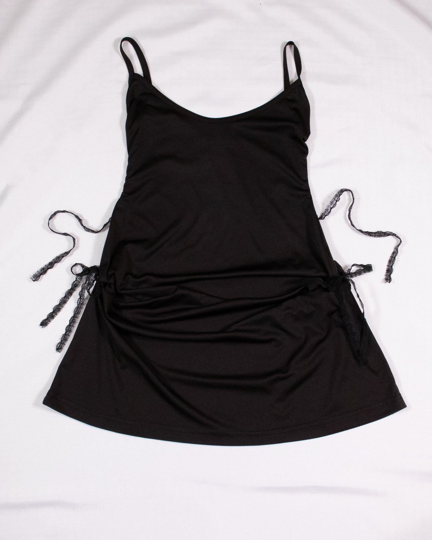 Black Tie-Up Dress