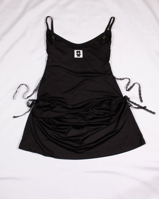 Black Tie-Up Dress